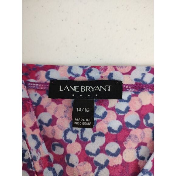 Lane Bryant Women s Size 14/16 Purple 3 Quarter Sleeves V Neck Tee - Picture 5 of 7